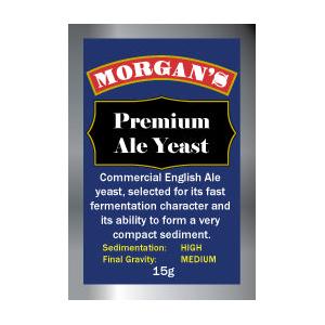 Morgan's Premium Ale Yeast 15g sachet.